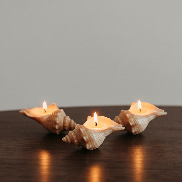 Sea Whisper Shell Candle – Gardenia Scent